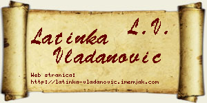 Latinka Vladanović vizit kartica
